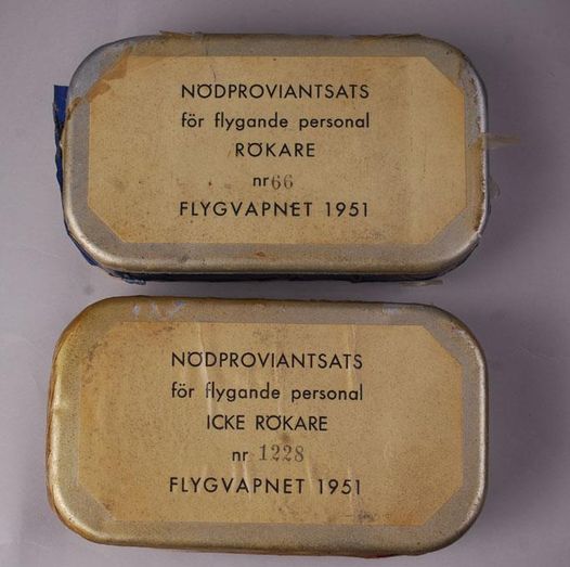 Emergency rations from the 50's :: swedish emergency flying rations